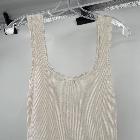 Wild Fable Womens Tight Knit Sweater Dress Sleeveless Cream Size Medium - Picture 6 of 9